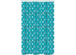 Abakuhaus Tenda Da Doccia Stretta Blu Turchese, Pinguini, Set Decorativo Per Bagno In Tessuto Con Ganci, 120 X 180 Cm, Turchese Scuro Grigio Scuro