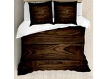 Abakuhaus Copripiumino Chocolate, Legno Vintage, Antiacaro, Adatto A Chi Soffre Di Allergie, Con Federe, 155 Cm X 220 Cm - 80 X 80 Cm, Marrone