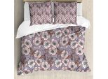 Abakuhaus Copripiumino Vintage, Poppy Bud Garden Art, Antiacaro, Adatto A Chi Soffre Di Allergie, Con Federe, 200 Cm X 200 Cm - 80 X 80 Cm, Mauve Blush