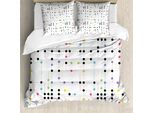 Abakuhaus Copripiumino Colorato, City Metro Scheme, Antiacaro, Adatto A Chi Soffre Di Allergie, Con Federe, 200 Cm X 200 Cm - 80 X 80 Cm, Multicolore
