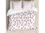 Abakuhaus Copripiumino Zuckerstange, Acquerelli Dolciumi, Antiacaro, Adatto A Chi Soffre Di Allergie, Con Federe, 200 Cm X 200 Cm - 80 X 80 Cm, Rosso Acquamarina Bianco
