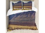 Abakuhaus Alaska Copripiumino, Foto Idilliaca Di Campagna, Antiacaro, Adatto A Chi Soffre Di Allergie, Con Federe, 200 Cm X 200 Cm - 80 X 80 Cm, Verde Bosco E Giallo