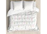 Abakuhaus Eis Copripiumino, Pastello Childish Retro, Antiacaro Adatto A Chi Soffre Di Allergie Con Federe, 200 Cm X 200 Cm - 80 X 80 Cm, Multicolore