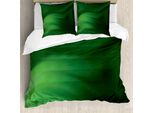 Abakuhaus Copripiumino Verde Bosco, Effetto Sfumato Verde, Antiacaro, Adatto A Chi Soffre Di Allergie, Con Federe, 200 Cm X 200 Cm - 80 X 80 Cm, Verde Bosco Chiaro
