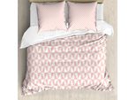 Abakuhaus Set Copripiumino Astratto Per Letti Matrimoniali, Triangoli Bicolori, Antiacaro, Adatto A Chi Soffre Di Allergie, Con Federe, Bianco SchamesröTe