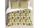 Abakuhaus Copripiumino, Romantico Aloha Vintage, Antiacaro Adatto A Chi Soffre Di Allergie Con Federe, 200 Cm X 200 Cm - 80 X 80 Cm, Multicolore