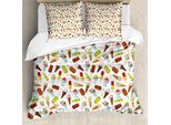 Abakuhaus Eis Set Copripiumino Per Letti Matrimoniali, Dolci Gelati, Antiacaro, Adatto A Chi Soffre Di Allergie, Con Federe, Multicolore