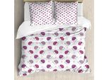 Abakuhaus Copripiumino Igel, Margherite Acquerellate, Antiacaro, Adatto A Chi Soffre Di Allergie, Con Federe, 200 Cm X 200 Cm - 80 X 80 Cm, Rosa, Lilla, Bianco