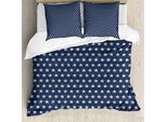 Abakuhaus Set Copripiumino Star Per Letti Matrimoniali, Simbolo Patriottico Di Libertà, Antiacaro, Adatto A Chi Soffre Di Allergie, Con Federe, Blu Navy