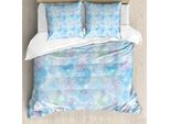 Abakuhaus Copripiumino Snowflake, Stile Bokeh Con Cerchi, Antiacaro E Anallergico, Con Federe, 155 Cm X 220 Cm - 80 X 80 Cm, Multicolore