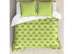 Abakuhaus Copripiumino Riccio, Mammiferi Spinosi Verde, Antiacaro Adatto A Chi Soffre Di Allergie Con Federe, 155 Cm X 220 Cm - 80 X 80 Cm, Pistacchio E Verde Lime