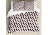 Abakuhaus Copripiumino Chitarra, Chitarra Elettrica Rock, Antiacaro, Adatto A Chi Soffre Di Allergie, Con Federe, 155 Cm X 220 Cm - 80 X 80 Cm, Rosso, Nero, Bianco
