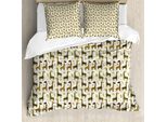 Abakuhaus Copripiumino Giraffa, Cheery Animali Per Bambini, Antiacaro Adatto A Chi Soffre Di Allergie Con Federe, 155 Cm X 220 Cm - 80 X 80 Cm, Multicolore