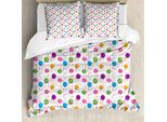 Abakuhaus Set Copripiumino Star Per Letti Matrimoniali, Palloncini Festivi E Coriandoli, Antiacaro, Adatto A Chi Soffre Di Allergie, Con Federe, Multicolore