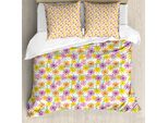 Abakuhaus Copripiumino Gartenkunst, Gerbera Margherita, Antiacaro Adatto A Chi Soffre Di Allergie Con Federe, 200 Cm X 200 Cm - 80 X 80 Cm, Multicolore
