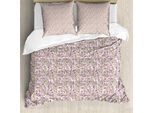 Abakuhaus Copripiumino Astratto, Bouquet Romantico, Antiacaro, Adatto A Chi Soffre Di Allergie, Con Federe, 200 Cm X 200 Cm - 80 X 80 Cm, Lavanda Verde Chiaro