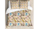 Abakuhaus Copripiumino Con Animali Cartoon, Mascotte Musicisti, Antiacaro, Adatto A Chi Soffre Di Allergie, Con Federe, 155 Cm X 220 Cm - 80 X 80 Cm, Multicolore
