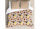 Abakuhaus Copripiumino Con Animali Cartoon, Jungle, Antiacaro, Adatto A Chi Soffre Di Allergie, Con Federe, 200 Cm X 200 Cm - 80 X 80 Cm, Multicolore