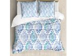 Abakuhaus Set Copripiumino Acquerello Per Letti Matrimoniali, Tradizionale Marocchino, Antiacaro, Adatto A Chi Soffre Di Allergie, Con Federe, Blu Violetto Verde Mare