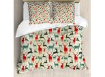 Abakuhaus Copripiumino Hirsch, Animali Invernali In Legno, Antiacaro, Adatto A Chi Soffre Di Allergie, Con Federe, 155 Cm X 220 Cm - 80 X 80 Cm, Multicolore
