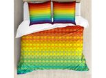 Abakuhaus Copripiumino Fiesta, Arcobaleno Colorato, Antiacaro, Adatto A Chi Soffre Di Allergie, Con Federe, 200 Cm X 200 Cm - 80 X 80 Cm, Multicolore