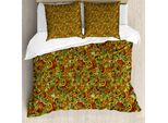 Abakuhaus Copripiumino Fiesta, Stile Cartone Animato Messico, Antiacaro, Adatto A Chi Soffre Di Allergie, Con Federe, 200 Cm X 200 Cm - 80 X 80 Cm, Multicolore