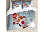 Abakuhaus Copripiumino Schneemann, Sci 3D Art Winter, Antiacaro, Adatto A Chi Soffre Di Allergie, Con Federe, 155 Cm X 220 Cm - 80 X 80 Cm, Multicolore