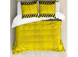 Abakuhaus Copripiumino, Rusty Baustelle, Antiacaro, Adatto A Chi Soffre Di Allergie, Con Federe, 155 Cm X 220 Cm - 80 X 80 Cm, Giallo Verde Nero