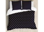 Abakuhaus Copripiumino Anker, Romantischer Cruise Trip, Antiacaro, Adatto A Chi Soffre Di Allergie, Con Federe, 155 Cm X 220 Cm - 80 X 80 Cm, Nero Vermiglio Bianco