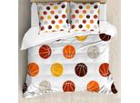 Abakuhaus Copripiumino Da Basket, Palloni In Argilla, Antiacaro, Adatto A Chi Soffre Di Allergie, Con Federe, 155 Cm X 220 Cm - 80 X 80 Cm, Multicolore