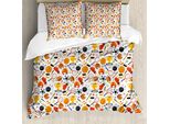 Abakuhaus Copripiumino Sportivo, Stile Cartone Animato Bowling, Antiacaro, Adatto A Chi Soffre Di Allergie, Con Federe, 155 Cm X 220 Cm - 80 X 80 Cm, Multicolore