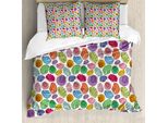 Abakuhaus Sea Shells Copripiumino, Motivo Acquatico Colorato, Antiacaro, Adatto A Chi Soffre Di Allergie, Con Federe, 155 Cm X 220 Cm - 80 X 80 Cm, Multicolore