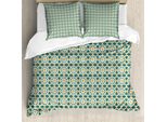 Abakuhaus Copripiumino Teal, Decorazione Con Stelle Marocchine, Antiacaro, Adatto A Chi Soffre Di Allergie, Con Federe, 155 Cm X 220 Cm - 80 X 80 Cm, Teal Marigold
