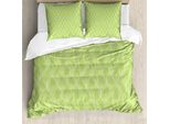 Abakuhaus Copripiumino, Verde Botanica Sinuosa, Antiacaro, Adatto A Chi Soffre Di Allergie, Con Federe, 155 Cm X 220 Cm - 80 X 80 Cm, Verde Pallido Bianco