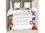 Copripiumino Abakuhaus Party, Nave Pirata Per Bambini, Antiacaro, Adatto A Chi Soffre Di Allergie, Con Federe, 200 Cm X 200 Cm - 80 X 80 Cm, Multicolore