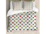 Abakuhaus Copripiumino Con Gufi, Natale, Antiacaro, Adatto A Chi Soffre Di Allergie, Con Federe, 200 Cm X 200 Cm - 80 X 80 Cm, Multicolore