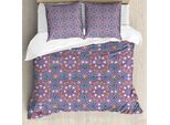 Abakuhaus Copripiumino Marocchino, Motivo A Stelle, Antiacaro, Adatto A Chi Soffre Di Allergie, Con Federe, 155 Cm X 220 Cm - 80 X 80 Cm, Multicolore