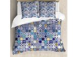 Abakuhaus Copripiumino Marocchino, Vendemmia Mediterranea, Antiacaro, Adatto A Chi Soffre Di Allergie, Con Federe, 200 Cm X 200 Cm - 80 X 80 Cm, Multicolore