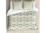 Abakuhaus Copripiumino Leuchtturm, Linea Sommerzeit, Antiacaro, Adatto A Chi Soffre Di Allergie, Con Federe, 155 Cm X 220 Cm - 80 X 80 Cm, Beige Blu Scuro