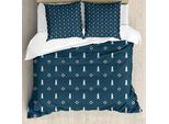 Abakuhaus Copripiumino Leuchtturm, Vita Nautica Boje, Antiacaro, Adatto A Chi Soffre Di Allergie, Con Federe, 155 Cm X 220 Cm - 80 X 80 Cm, Blu Petrolio, Bianco, Rosso