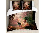Abakuhaus Copripiumino Fee, Ragazze Ali Farfalle, Antiacaro, Adatto A Chi Soffre Di Allergie, Con Federe, 155 Cm X 220 Cm - 80 X 80 Cm, Multicolore