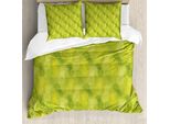 Abakuhaus Copripiumino Verde, Ananas Tropicali, Antiacaro, Adatto A Chi Soffre Di Allergie, Con Federe, 200 Cm X 200 Cm - 80 X 80 Cm, Verde Mela Verde Felce