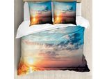 Abakuhaus Copripiumino See, Paesaggio Da Sogno Al Tramonto, Antiacaro, Adatto A Chi Soffre Di Allergie, Con Federe, 200 Cm X 200 Cm - 80 X 80 Cm, Multicolore