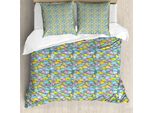 Abakuhaus Copripiumino Con Motivo A Pesci, Fauna Marina, Antiacaro, Adatto A Chi Soffre Di Allergie, Con Federe, 155 Cm X 220 Cm - 80 X 80 Cm, Multicolore