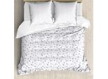 Abakuhaus Copripiumino Spaceship, Galactic Doodles, Antiacaro, Adatto A Chi Soffre Di Allergie, Con Federe, 155 Cm X 220 Cm - 80 X 80 Cm, Blu Reale E Bianco