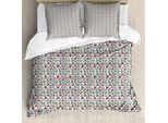 Abakuhaus Copripiumino Diamanti, Cristalli Geometrici, Antiacaro, Adatto A Chi Soffre Di Allergie, Con Federe, 200 Cm X 200 Cm - 80 X 80 Cm, Multicolore