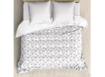 Abakuhaus Copripiumino Diamanti, Cristalli Disegnati A Mano, Antiacaro, Adatto A Chi Soffre Di Allergie, Con Federe, 200 Cm X 200 Cm - 80 X 80 Cm, Bianco E Nero