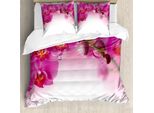 Copripiumino Abakuhaus Spa, Orchidea Esotica Feng Shui, Antiacaro, Adatto A Chi Soffre Di Allergie, Con Federe, 200 Cm X 200 Cm - 80 X 80 Cm, Multicolore