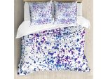 Abakuhaus Copripiumino Astratto, Arte Splatter, Antiacaro, Adatto A Chi Soffre Di Allergie, Con Federe, 155 Cm X 220 Cm - 80 X 80 Cm, Multicolore