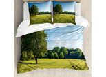 Abakuhaus Copripiumino Wald, Foto Natura Rigenerante, Antiacaro, Adatto A Chi Soffre Di Allergie, Con Federe, 155 Cm X 220 Cm - 80 X 80 Cm, Verde Blu